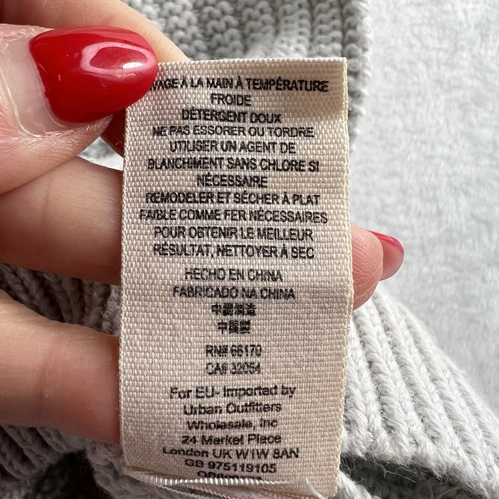 Free People XS Cropped Sweater Vest Keep It Simple Cowl Neck Slouchy Oversized - Picture 10 of 13